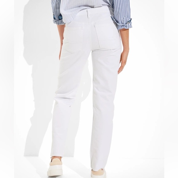 American Eagle White Denim 90’s Straight High Rise Jeans Women’s Size 4 - Picture 2 of 9